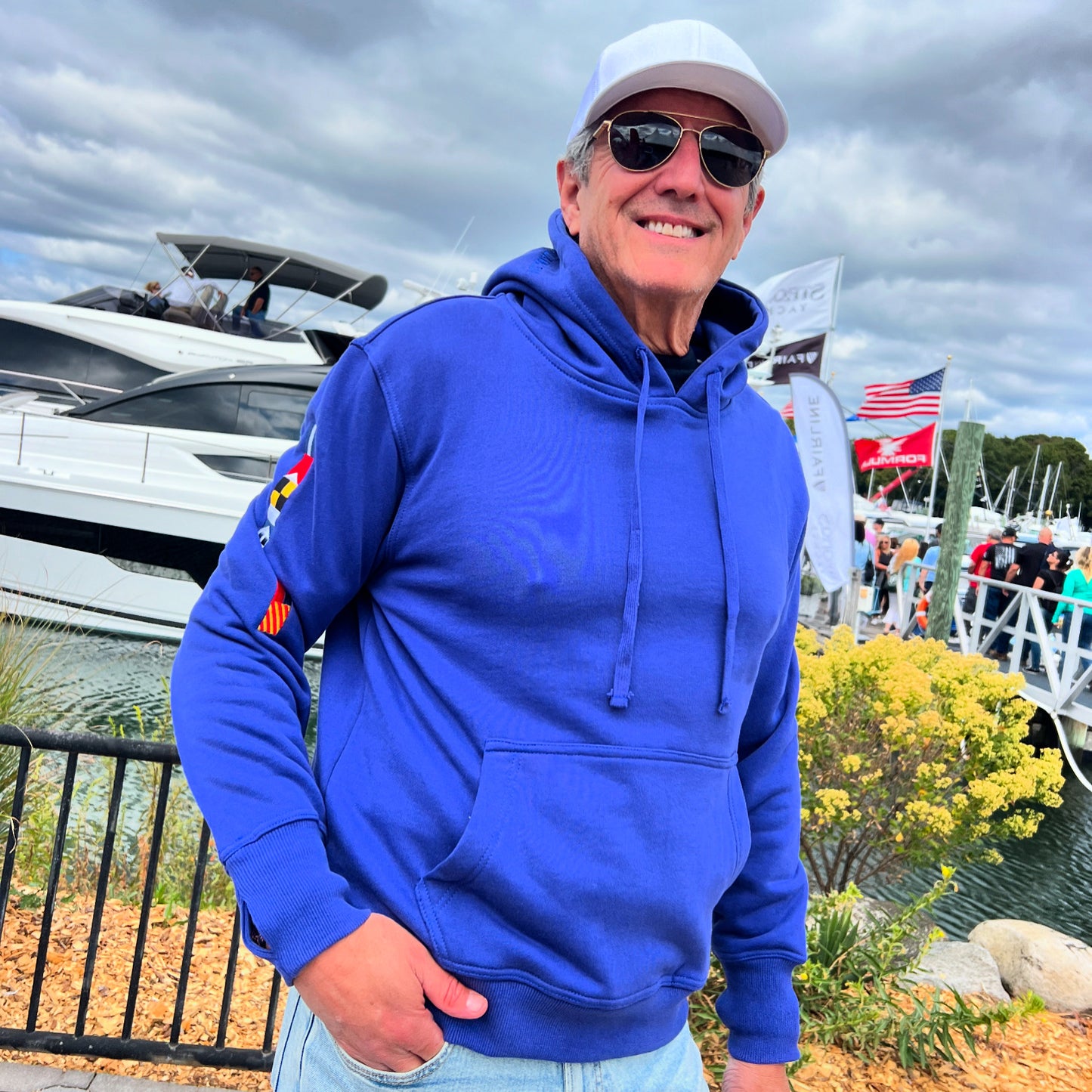 Newport Hooded Pullover Sweatshirt - Embroidered Logo