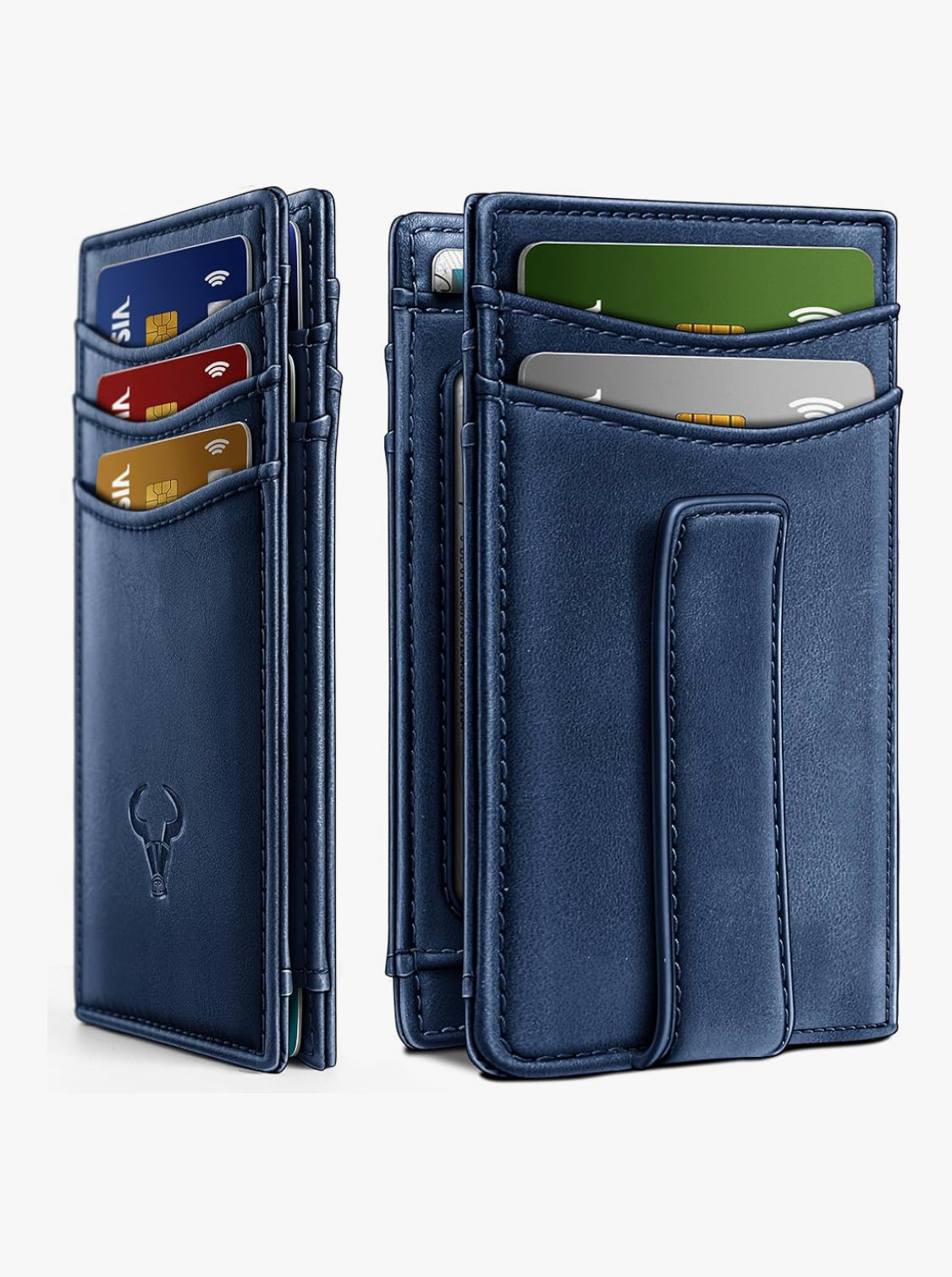 Carlisle Magnetic Closure Slim Genuine Leather Wallet | RFID Blocking | 12 Cards and Money Clip
