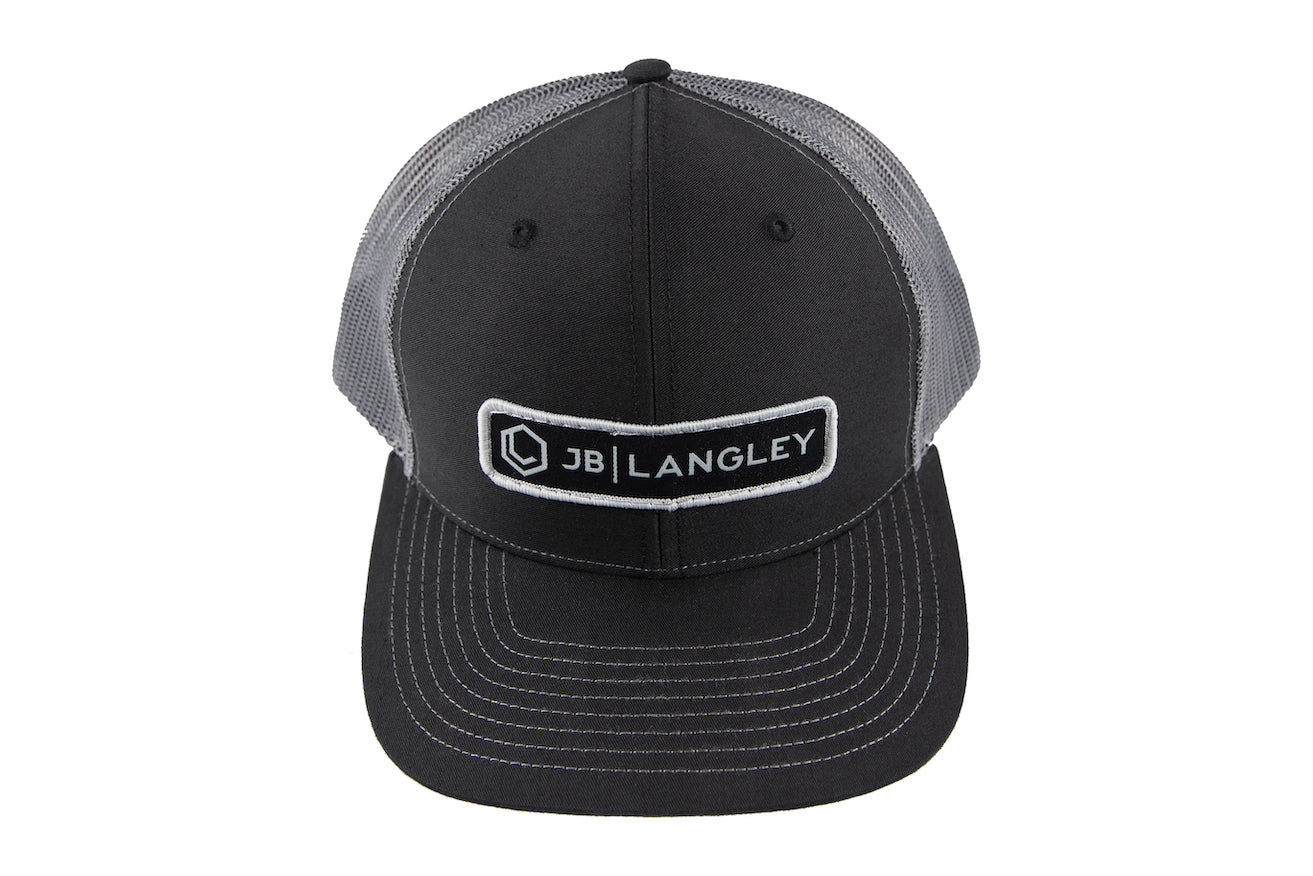 Richardson Trucker Mesh Snapback Hat JBL Patch - Black/Charcoal/Black