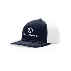 Richardson Trucker Twill Snapback Hat JBL Logo - Navy/White