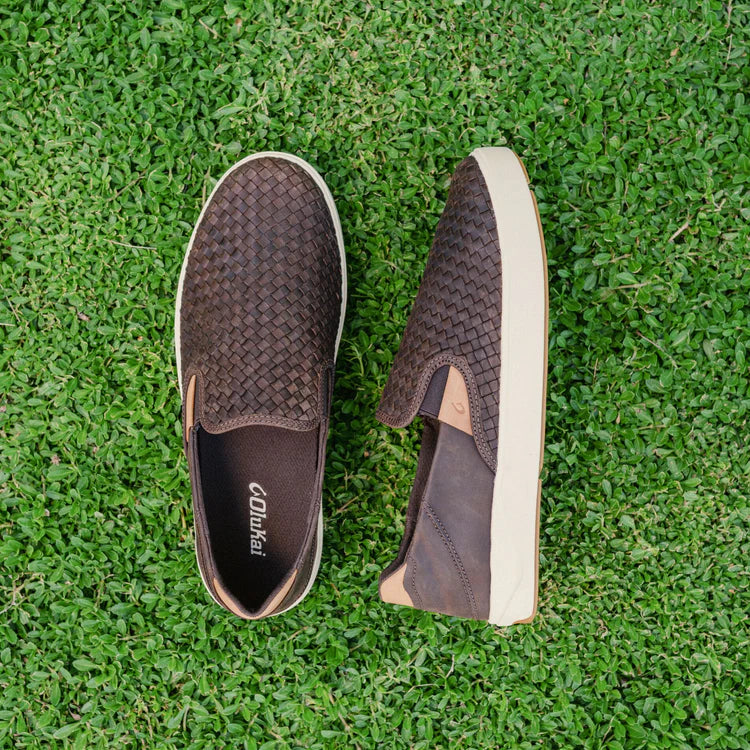 
                      
                        OluKai Lae‘ahi Lauhala Men’s Woven Leather Shoes
                      
                    