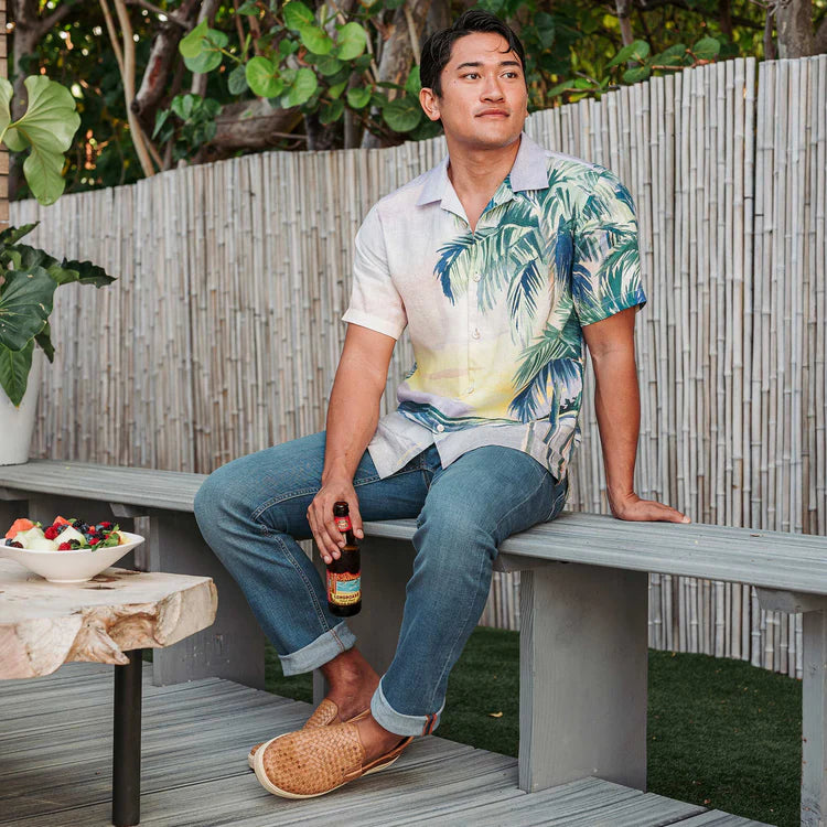 
                      
                        OluKai Lae‘ahi Lauhala Men’s Woven Leather Shoes
                      
                    