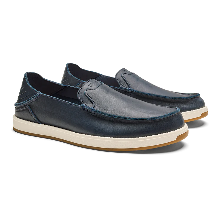 OluKai Kākaha Nia Men’s Leather Slip-On Shoes