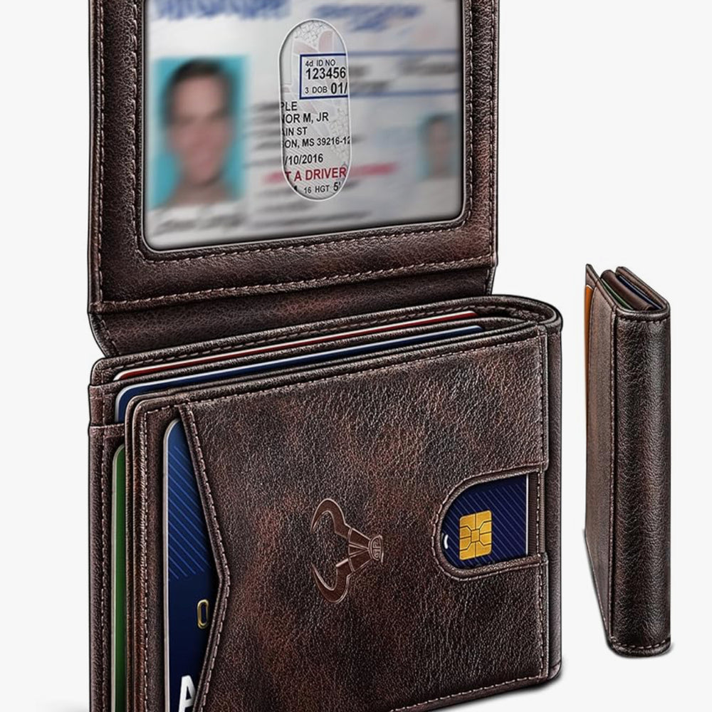 
                      
                        Carlisle Slim Leather Wallet with Front Pocket Card Holder and 11 Slots | RFID Blocking
                      
                    