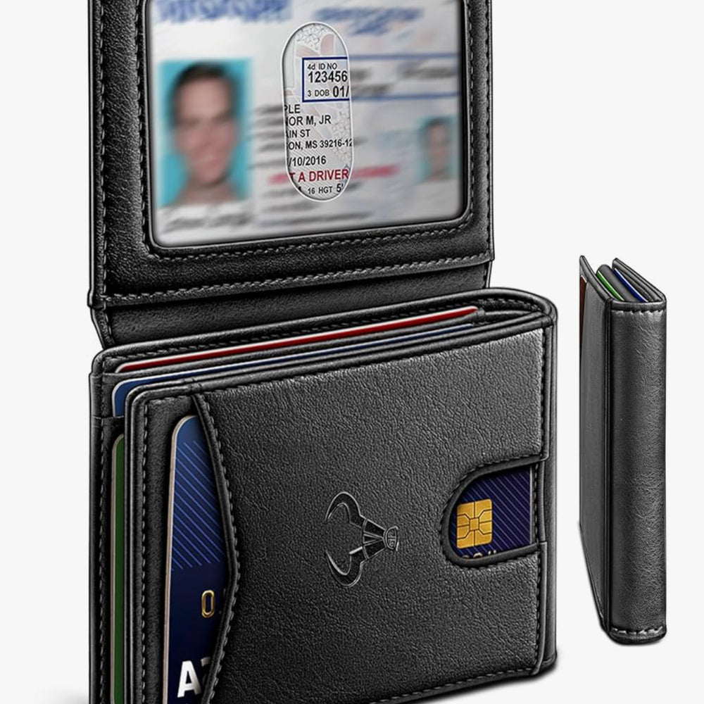 Carlisle Slim Leather Wallet with Front Pocket Card Holder and 11 Slots | RFID Blocking