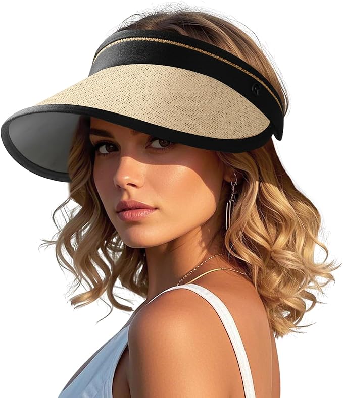 Enola Wide Brim Straw Visor