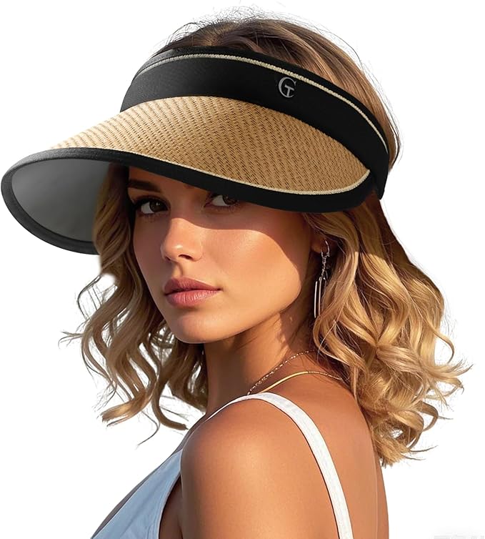
                      
                        Enola Wide Brim Straw Visor
                      
                    