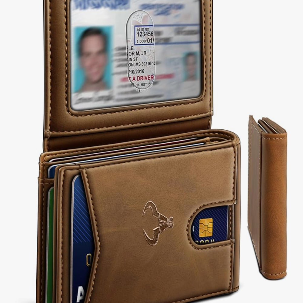 
                      
                        Carlisle Slim Leather Wallet with Front Pocket Card Holder and 11 Slots | RFID Blocking
                      
                    