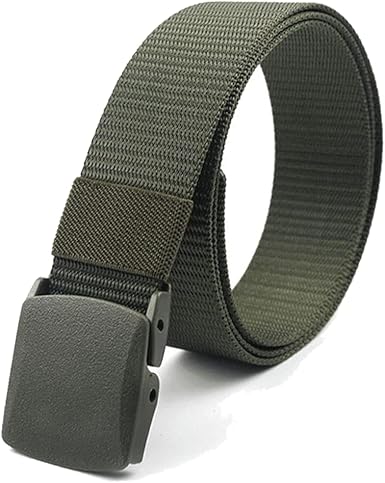 Checkpoint Adjustable Canvas Belt With Plastic Buckle