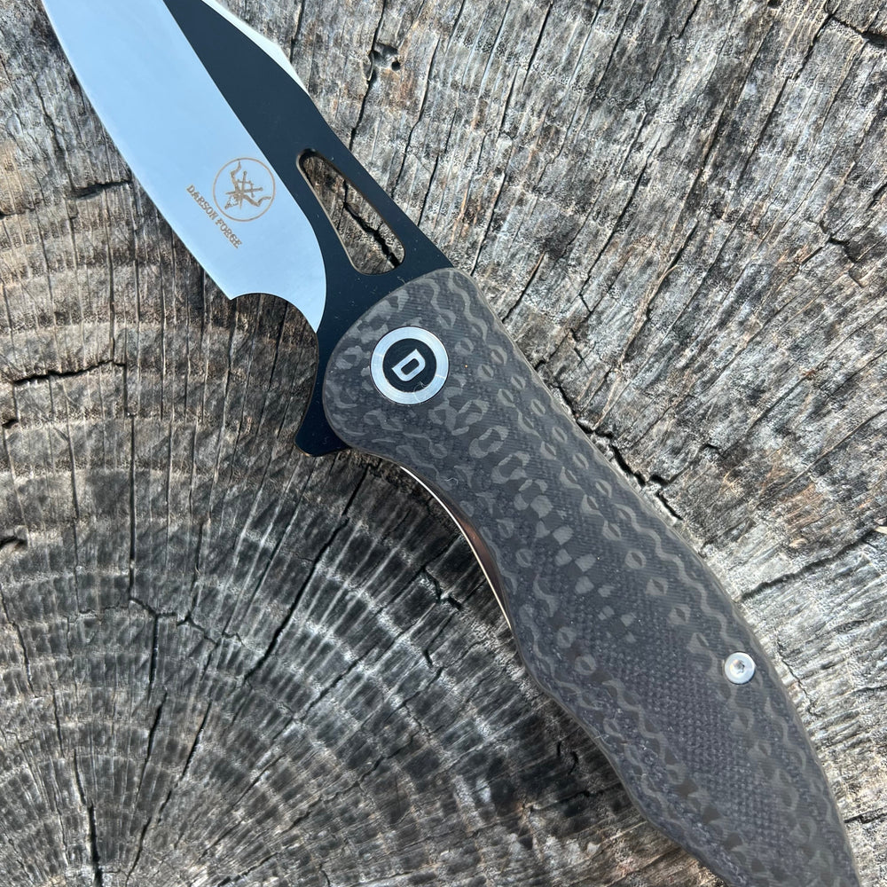 Darson Forge Carbonfiber & Micarta Scales Folding Knife