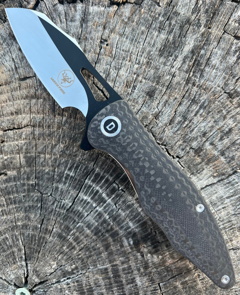 Darson Forge Carbonfiber & Micarta Scales Folding Knife