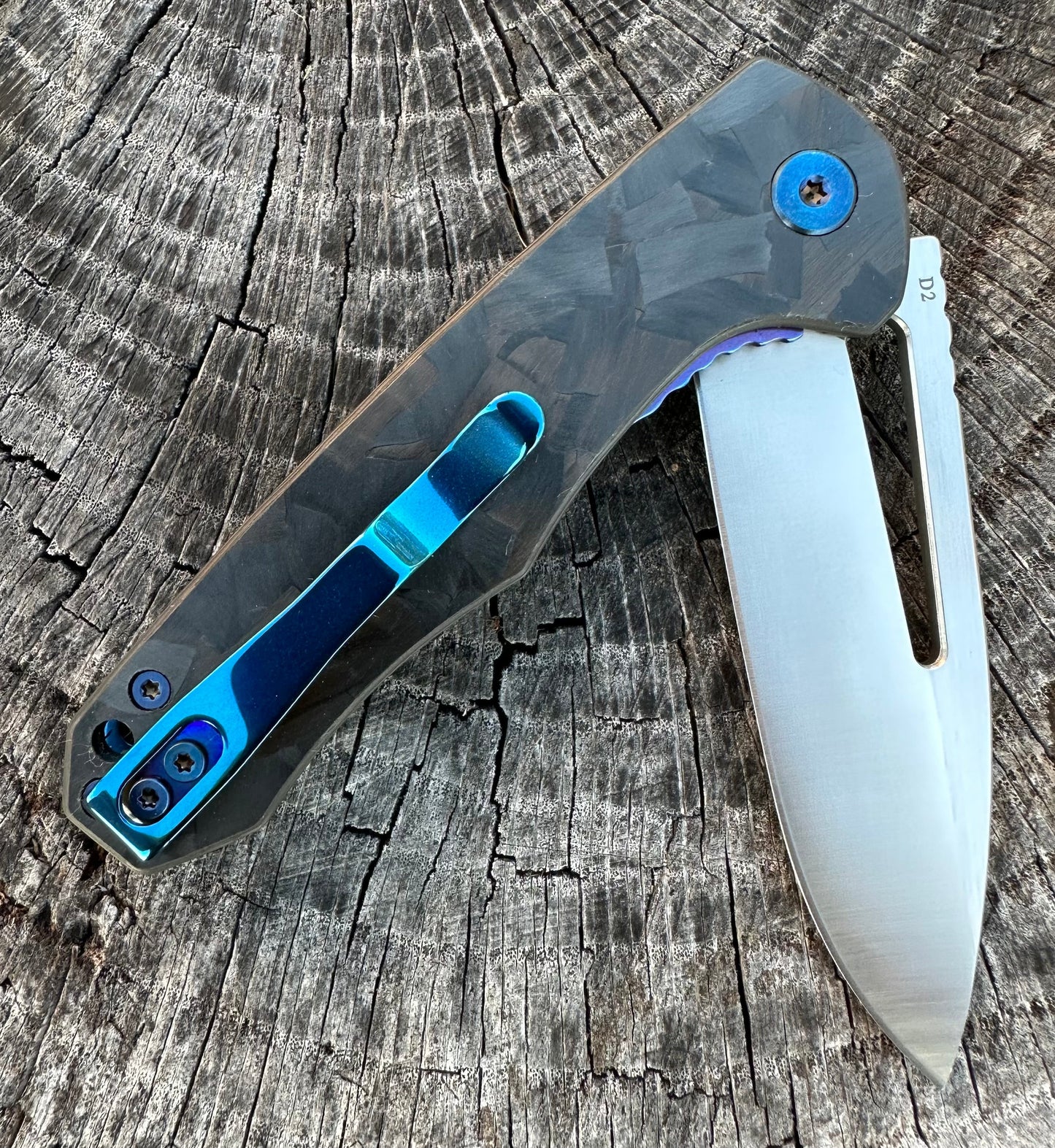 Darson Forge Forged Marble Carbonfiber Folding Knife