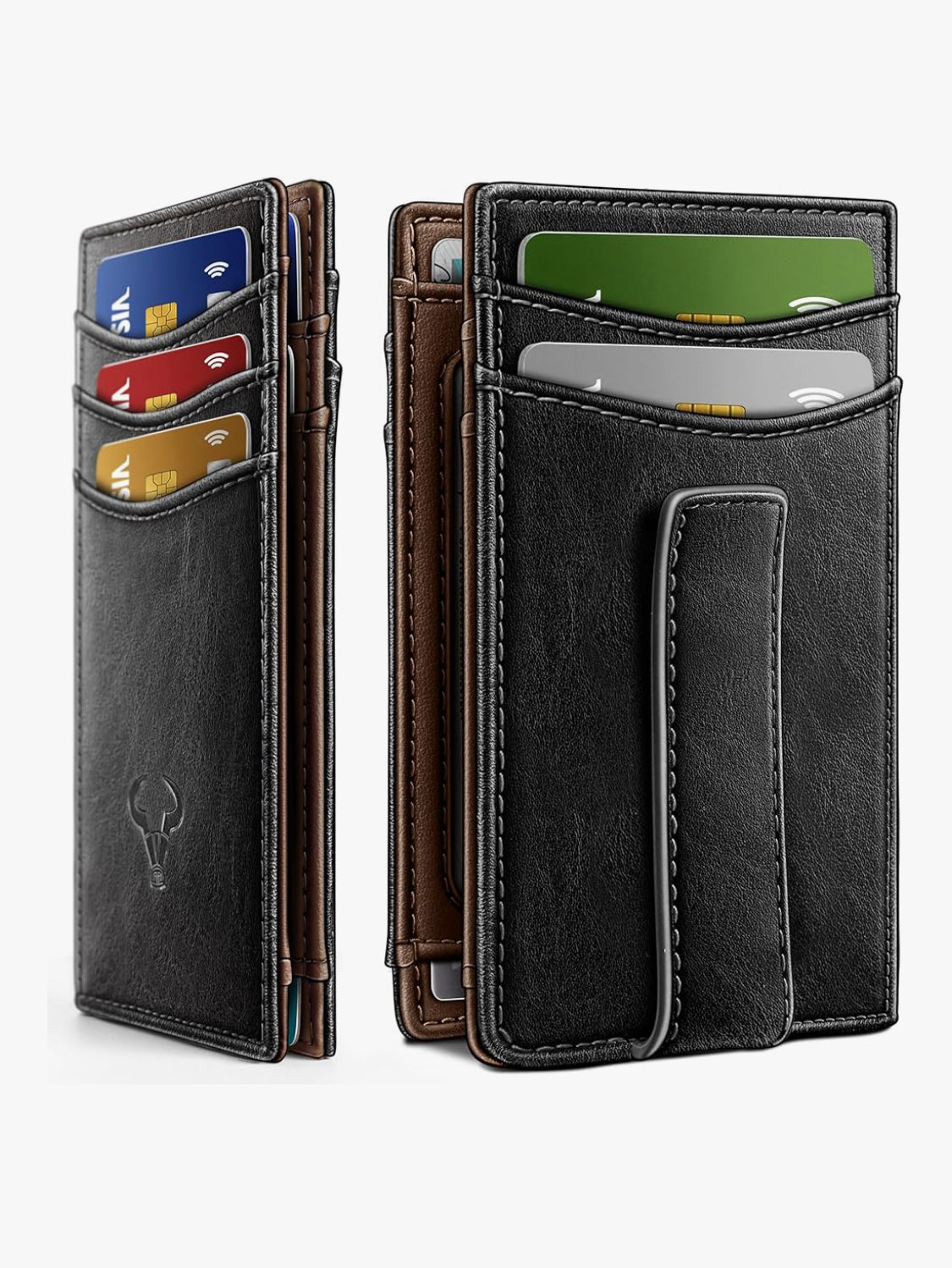 Carlisle Magnetic Closure Slim Genuine Leather Wallet | RFID Blocking | 12 Cards and Money Clip