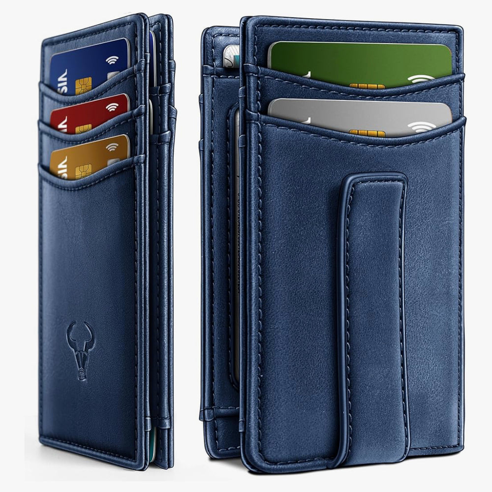
                      
                        Carlisle Magnetic Closure Slim Genuine Leather Wallet | RFID Blocking | 12 Cards and Money Clip
                      
                    