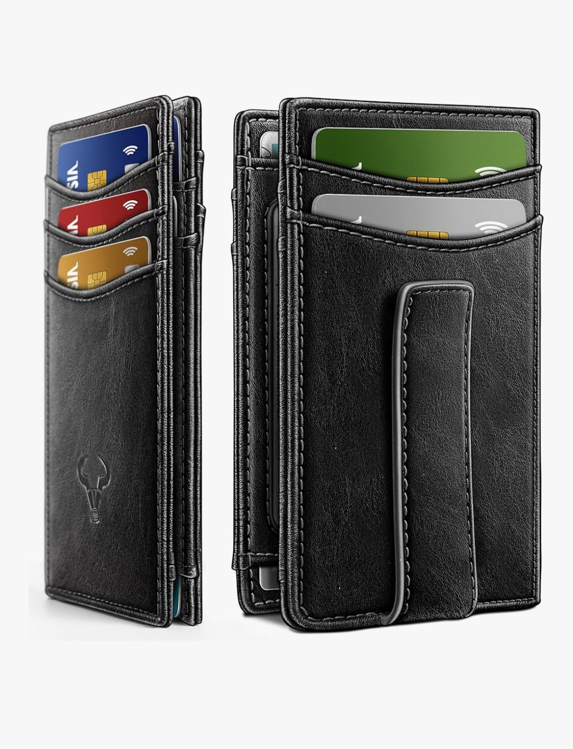 Carlisle Magnetic Closure Slim Genuine Leather Wallet | RFID Blocking | 12 Cards and Money Clip