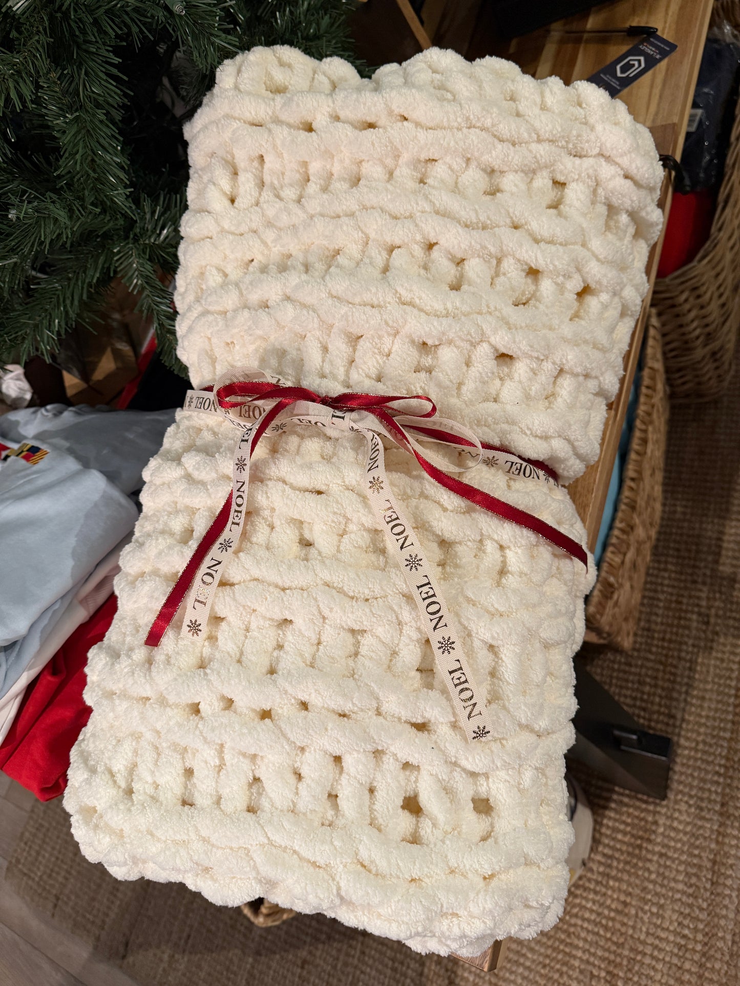 Blake Chunky Knit Blanket handmade in USA