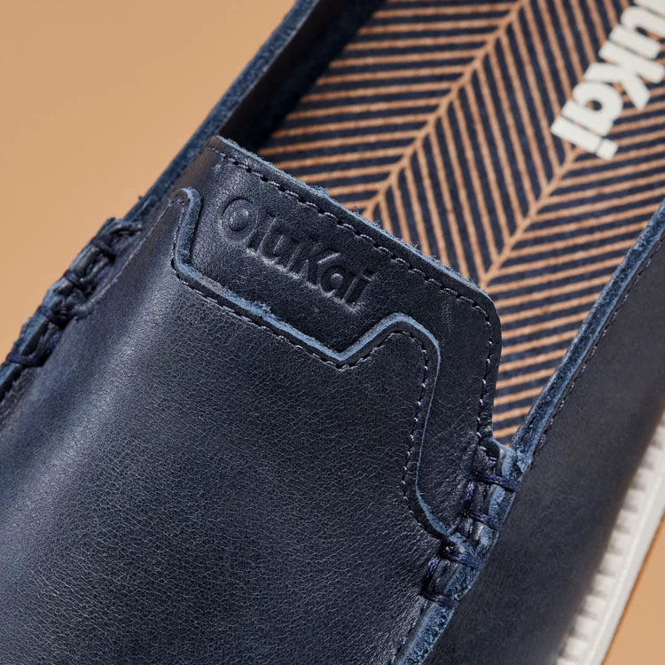 OluKai Kākaha Nia Men’s Leather Slip-On Shoes