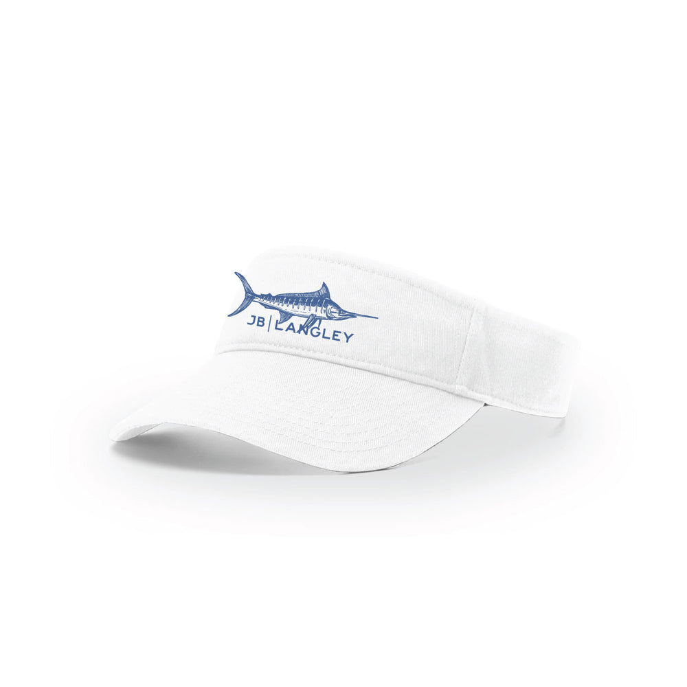 Richardson Washed Visor Marlin Logo - White