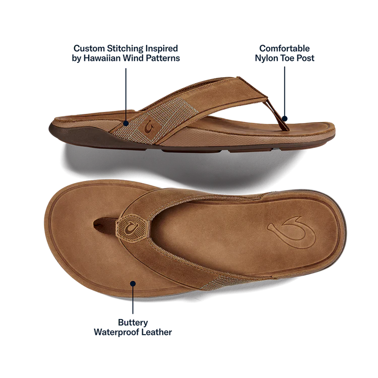 
                      
                        OluKai Tuahine Men’s Waterproof Leather Beach Sandals
                      
                    