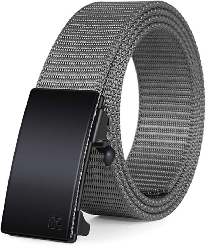 West Point Nylon Web Ratchet Belt Buckle - Black Enamel Buckle