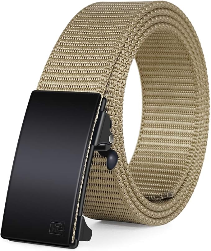 West Point Nylon Web Ratchet Belt Buckle - Black Enamel Buckle