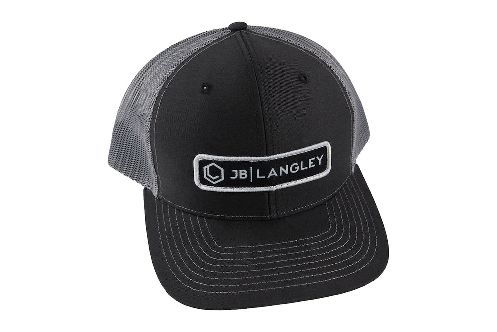 Richardson Trucker Mesh Snapback Hat JBL Patch - Black/Charcoal/Black