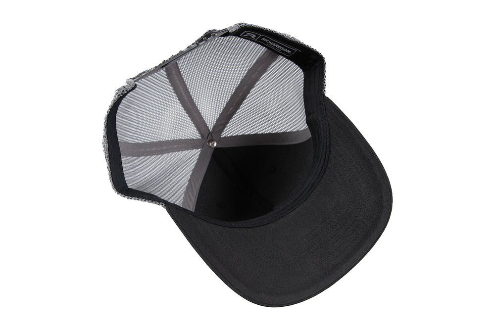 
                      
                        Richardson Trucker Mesh Snapback Hat JBL Patch - Black/Charcoal/Black
                      
                    