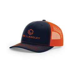 Richardson Trucker Mesh Snapback Hat JBL Logo - Orange/Navy