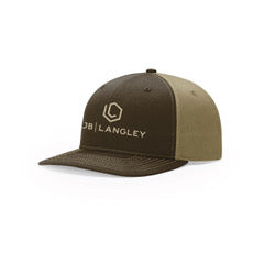 Richardson Trucker Twill Snapback Hat JBL Logo - Brown/Khaki